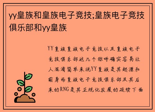 yy皇族和皇族电子竞技;皇族电子竞技俱乐部和yy皇族